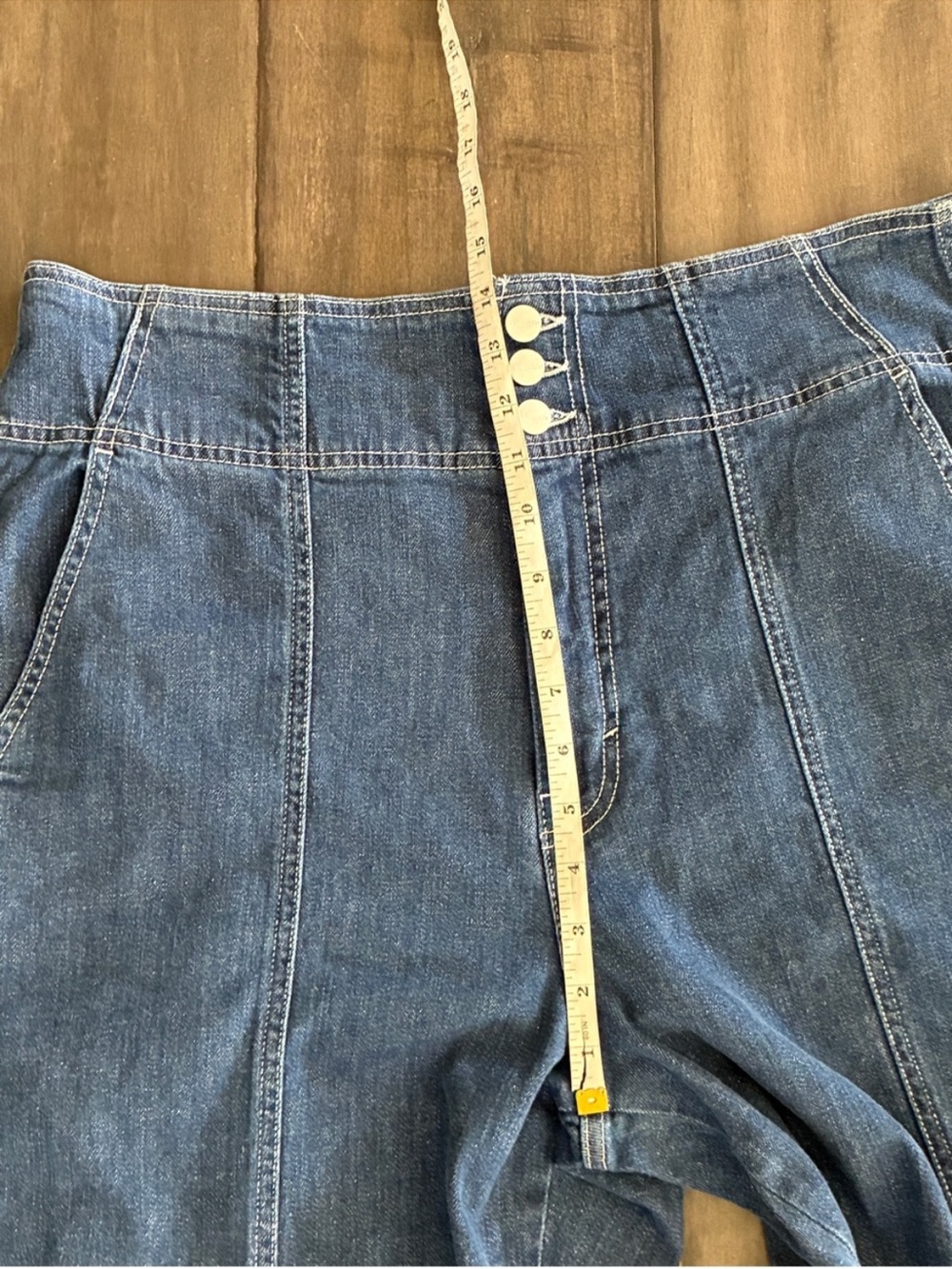 Anthropologie Pilcro Seamed High-Rise Wide-Leg Jeans - Size 34 - Picture 8 of 14